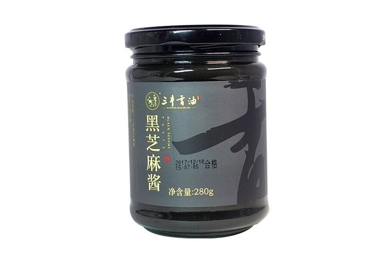 280g黑芝麻酱玻璃瓶装高品质出口